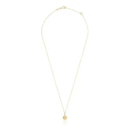 TOUS Łańcuszek złoty z diamentami Iris Motif Discount