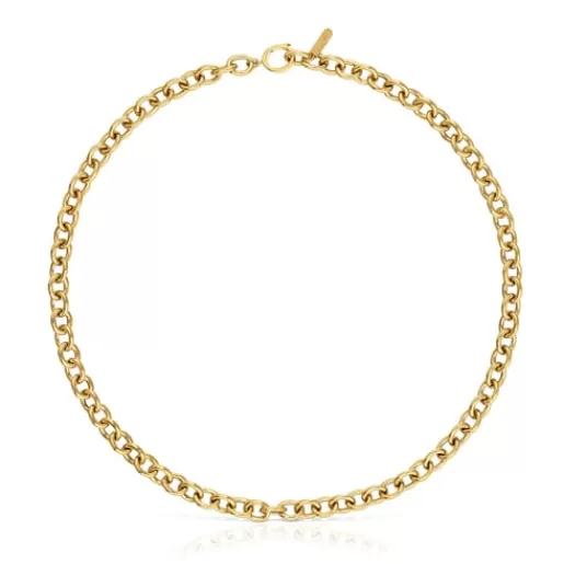 TOUS Naszyjnik choker z łańcuszka wędzidłowego, wykonany ze srebra pokrytego 18-karatowym złotem, Cachito Mío SrebroVermeil Flash Sale