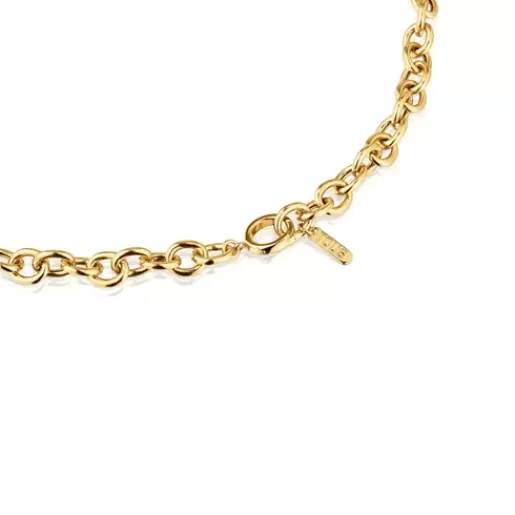 TOUS Naszyjnik choker z łańcuszka wędzidłowego, wykonany ze srebra pokrytego 18-karatowym złotem, Cachito Mío SrebroVermeil Flash Sale