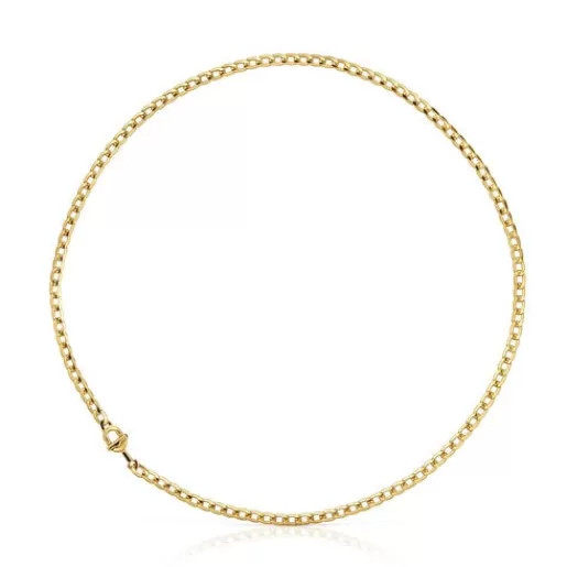 TOUS Naszyjnik choker z łańcuszka wędzidłowego ze srebra, pozłacany 18-karatowym złotem MANIFESTO SrebroVermeil Flash Sale
