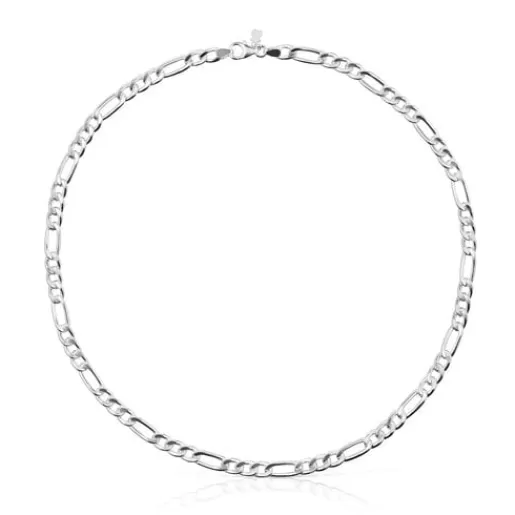 TOUS Naszyjnik choker z mieszanego łańcuszka wędzidłowego ze srebra Chain Discount