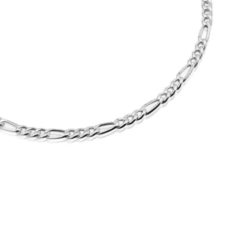 TOUS Naszyjnik choker z mieszanego łańcuszka wędzidłowego ze srebra Chain Discount