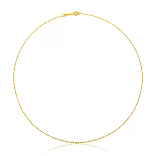 TOUS Naszyjnik choker ze złota, z kulkami o średnicy 1,2 mm, o długości 45 cm Chain Best