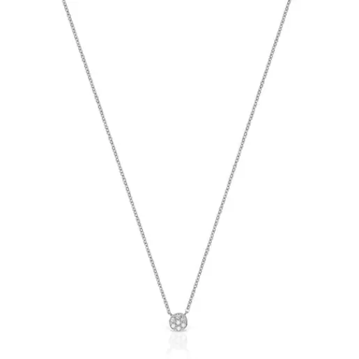 TOUS Naszyjnik Alecia z białego złota z diamentami Fashion