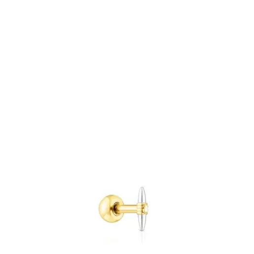 TOUS Piercing Lure ze stali IP w kolorze złotym i stalowym New