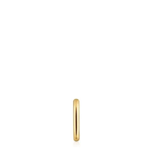 TOUS Pojedynczy owalny kolczyk kreolka ze srebra pokrytego 18-karatowym złotem 13 mm Basics Store