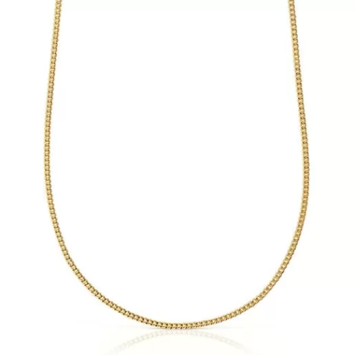 TOUS Średni łańcuszek ze srebra pokrytego 18-karatowym złotem, ze sznurkiem, 60 cm Chain Discount