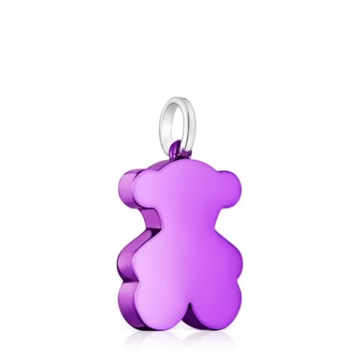 TOUS Średni wisiorek Sweet Dolls z wykończeniem z liliowej stali i z motywem misia Stal/Srebro Flash Sale