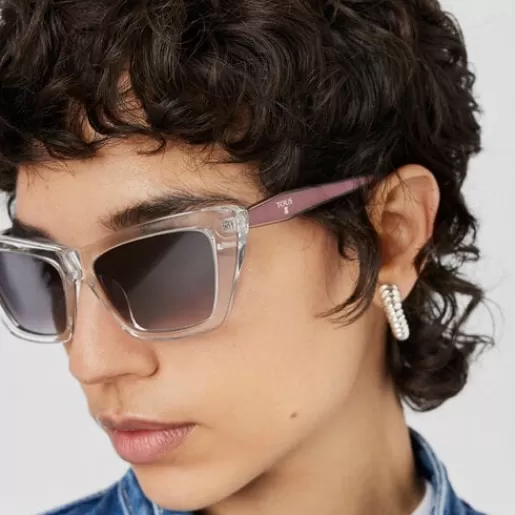 TOUS Różowe okulary przeciwsłoneczne Transparent Store